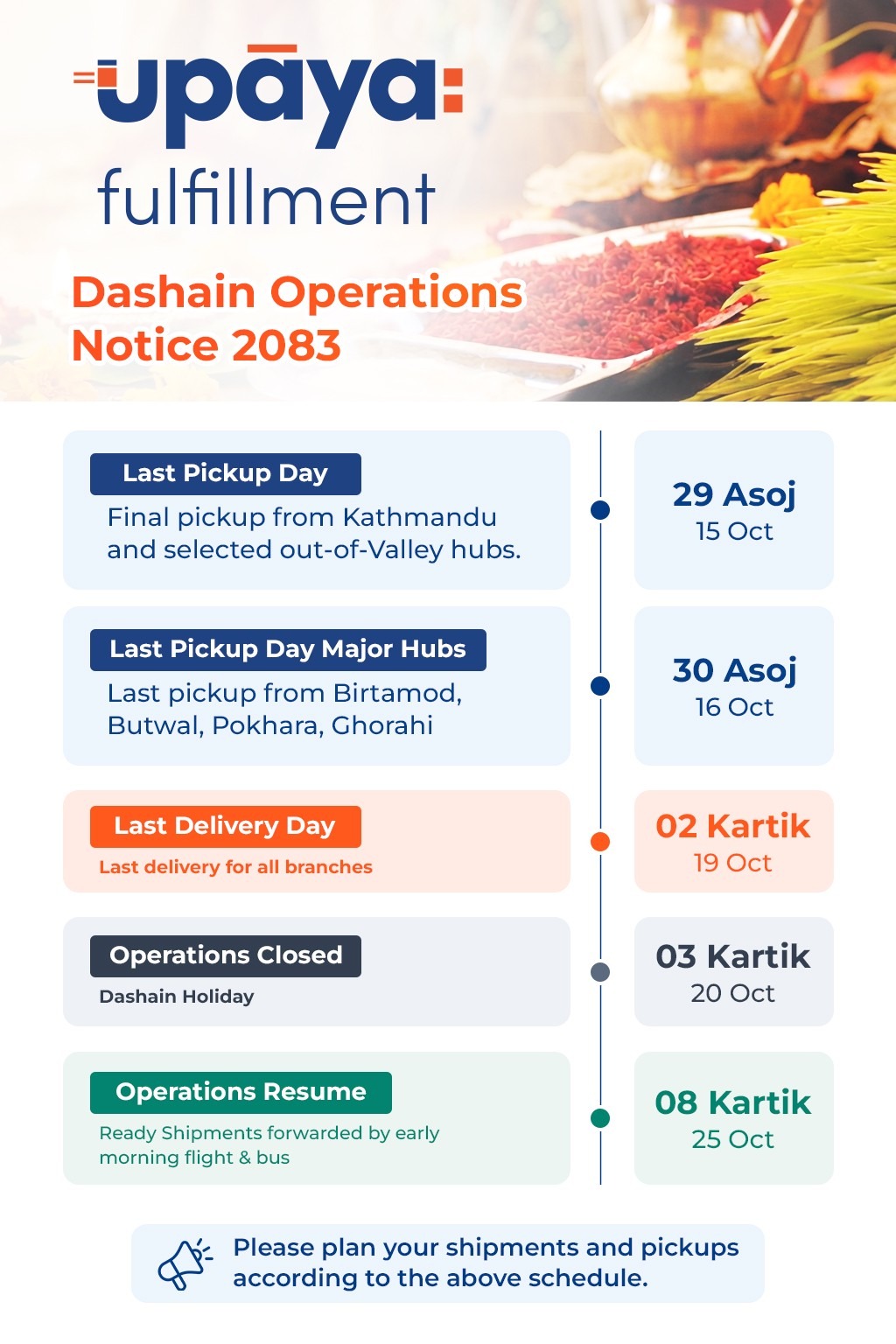 Dashain Operations Notice 2083
